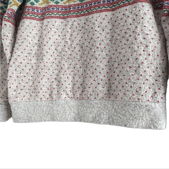 NONNATIVE Men's Gray Green Red 100% Cotton Knit Japanese Crewneck Sweater - Picture 9 of 14